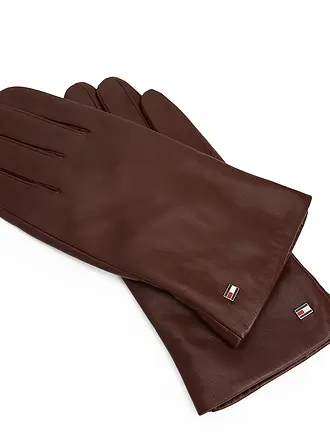 TOMMY HILFIGER | Guantes de cuero | braun